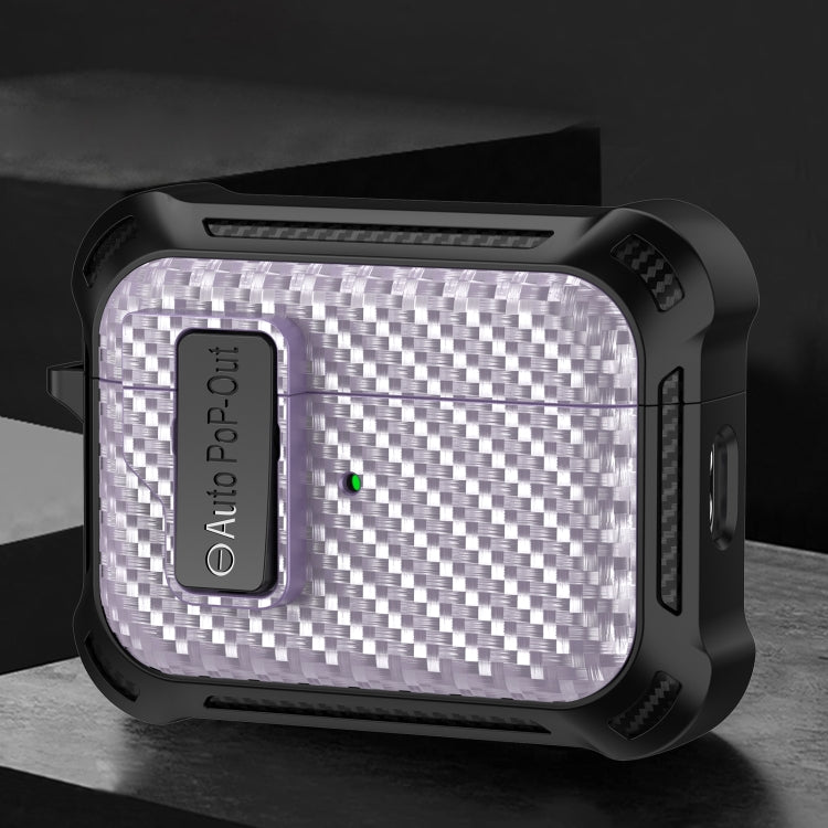 Alpha Carbon Fiber Wireless Bluetooth Earphone Protective Case, For AirPods Pro 2, For AirPods Pr...