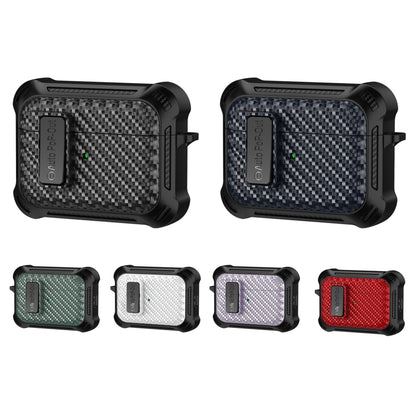Alpha Carbon Fiber Wireless Bluetooth Earphone Protective Case, For AirPods Pro 2, For AirPods Pr...