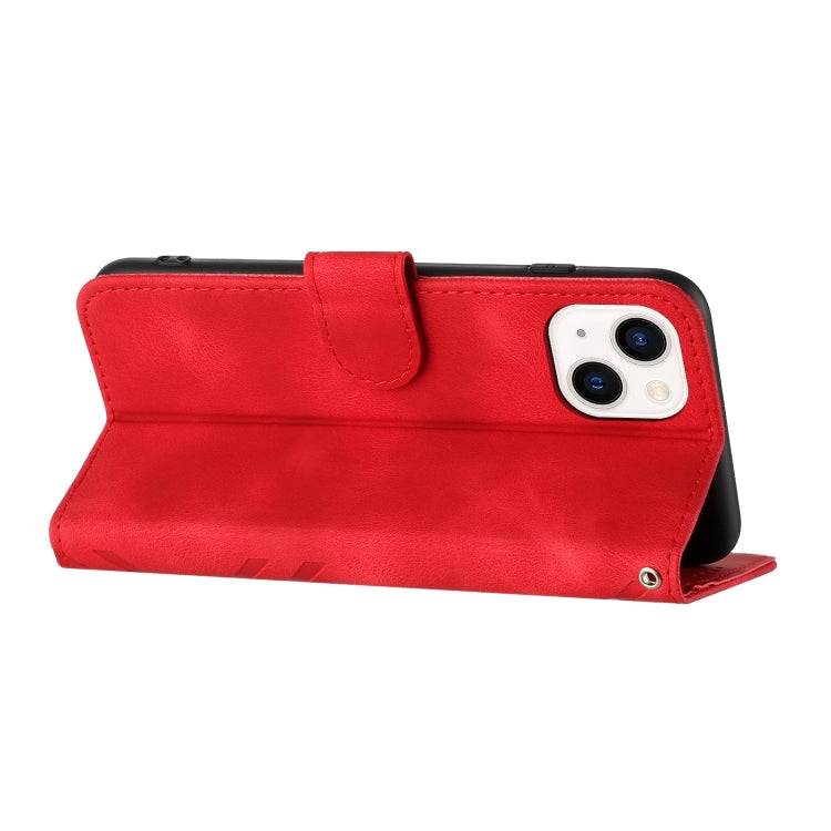 Line Pattern Skin Feel Leather Phone Case