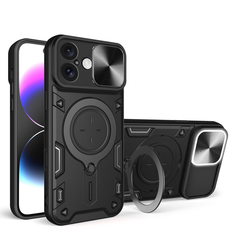 CD Texture Sliding Camshield Magnetic Holder Phone Case
