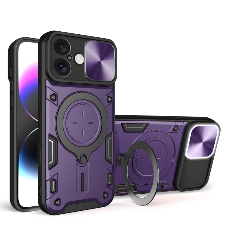 CD Texture Sliding Camshield Magnetic Holder Phone Case