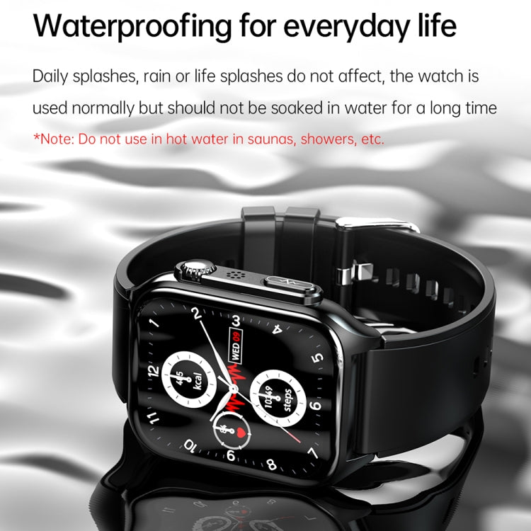 TK12 1.96 inch IP67 Waterproof Silicone Band Smart Watch Supports ECG / Remote Families Care / Bl...