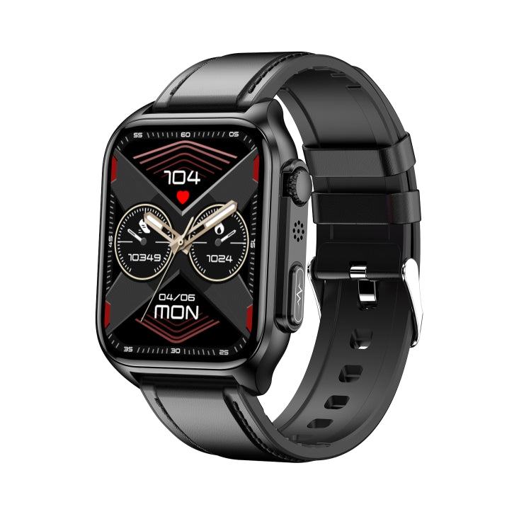 TK12 1.96 inch IP67 Waterproof Leather Band Smart Watch Supports ECG / Remote Families Care / Blu...