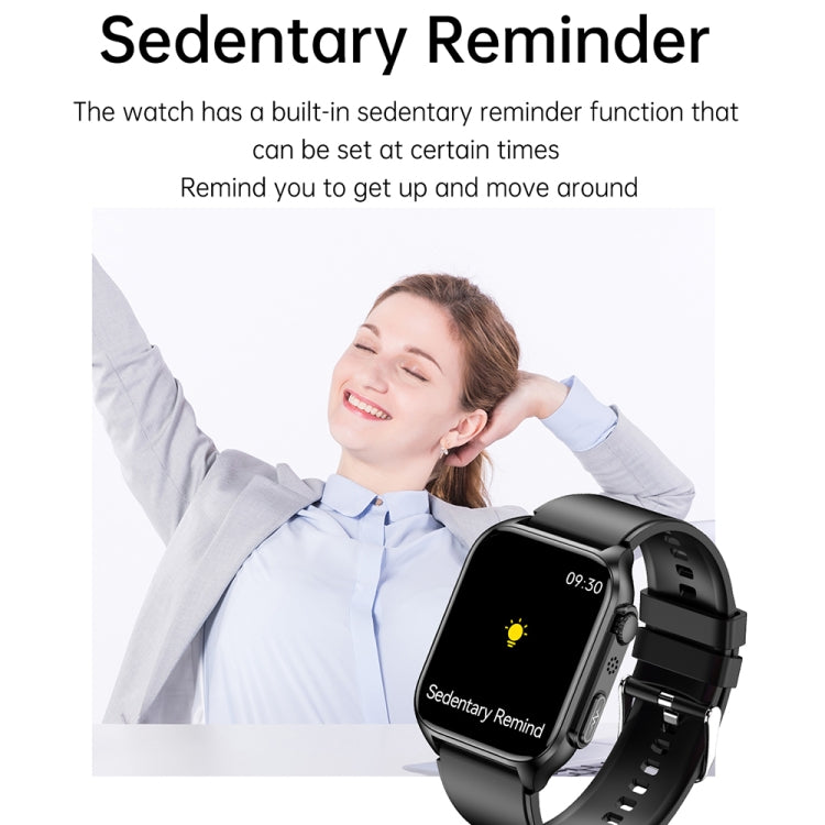 TK12 1.96 inch IP67 Waterproof Leather Band Smart Watch Supports ECG / Remote Families Care / Blu...