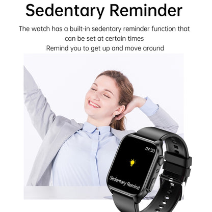 TK12 1.96 inch IP67 Waterproof Leather Band Smart Watch Supports ECG / Remote Families Care / Blu...