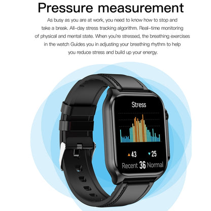 TK12 1.96 inch IP67 Waterproof Leather Band Smart Watch Supports ECG / Remote Families Care / Blu...