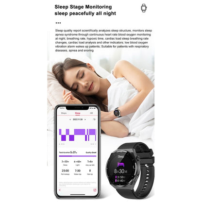 TK20 1.39 inch Silicone Band Smart Watch Supports ECG / Remote Families Care / Body Temperature M...