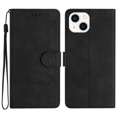 Seven Butterflies Embossed Leather Phone Case