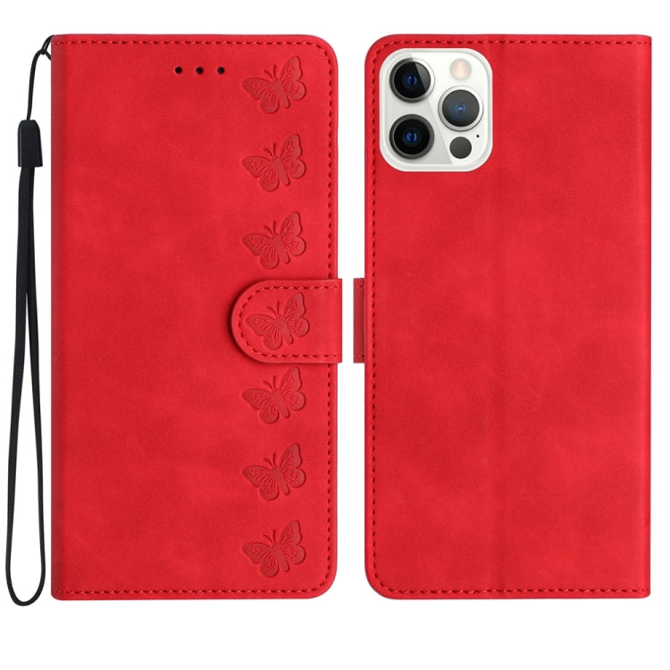 Seven Butterflies Embossed Leather Phone Case