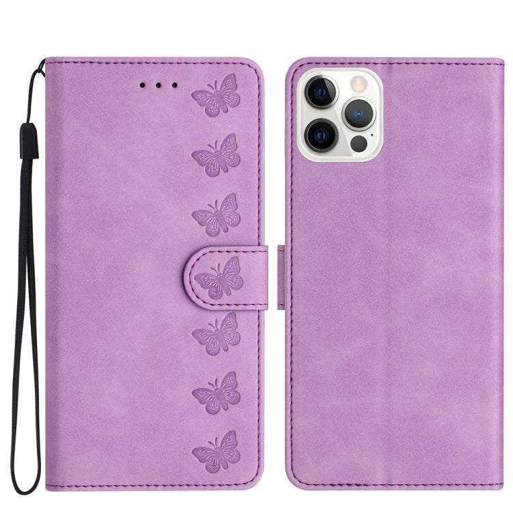 Seven Butterflies Embossed Leather Phone Case