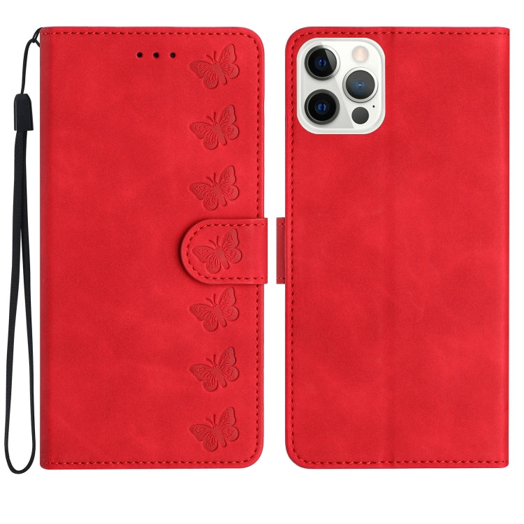 Seven Butterflies Embossed Leather Phone Case