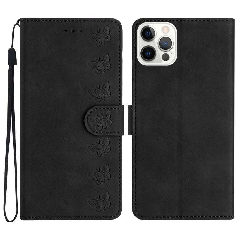 Seven Butterflies Embossed Leather Phone Case