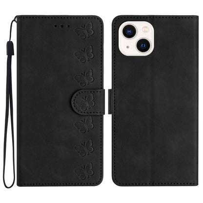 Seven Butterflies Embossed Leather Phone Case