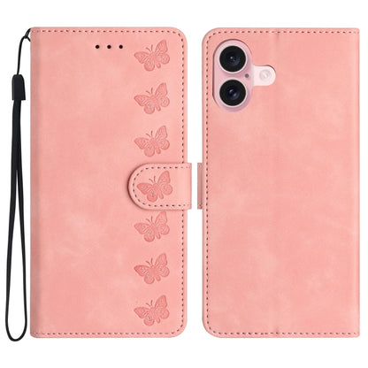 Seven Butterflies Embossed Leather Phone Case