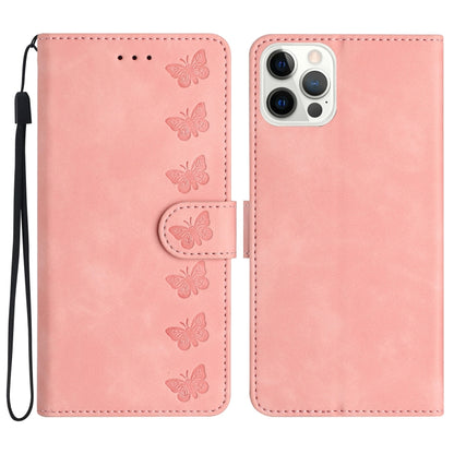 Seven Butterflies Embossed Leather Phone Case