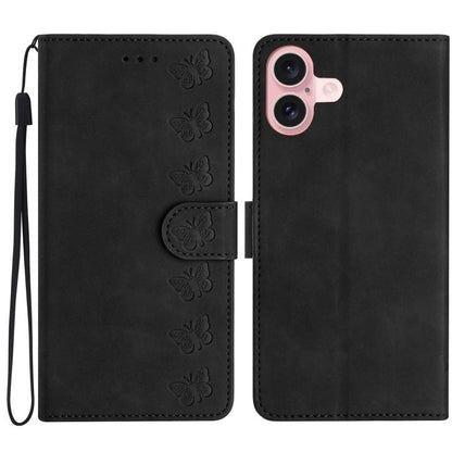 Seven Butterflies Embossed Leather Phone Case