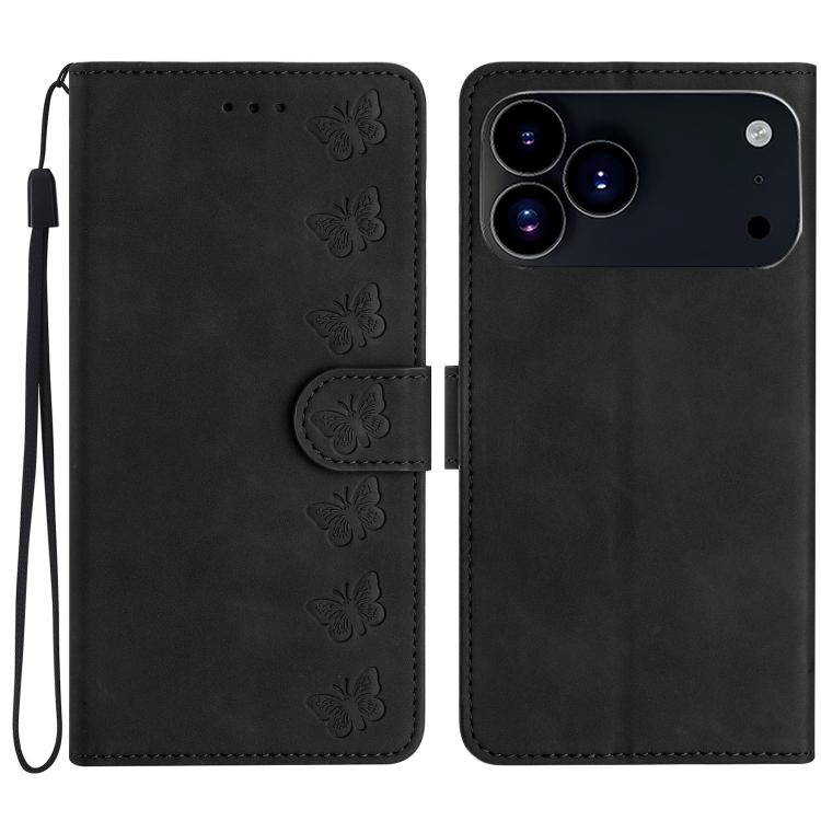 Seven Butterflies Embossed Leather Phone Case