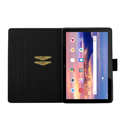 Colored Drawing Pattern Horizontal Flip Leather Case with Holder & Card Slots