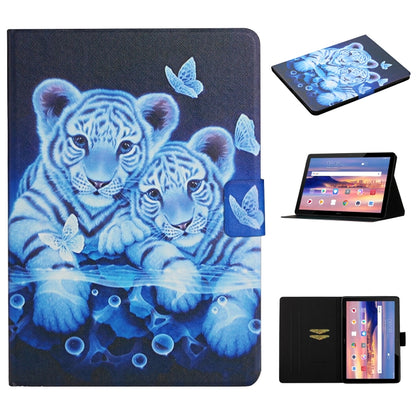 Colored Drawing Pattern Horizontal Flip Leather Case with Holder & Card Slots