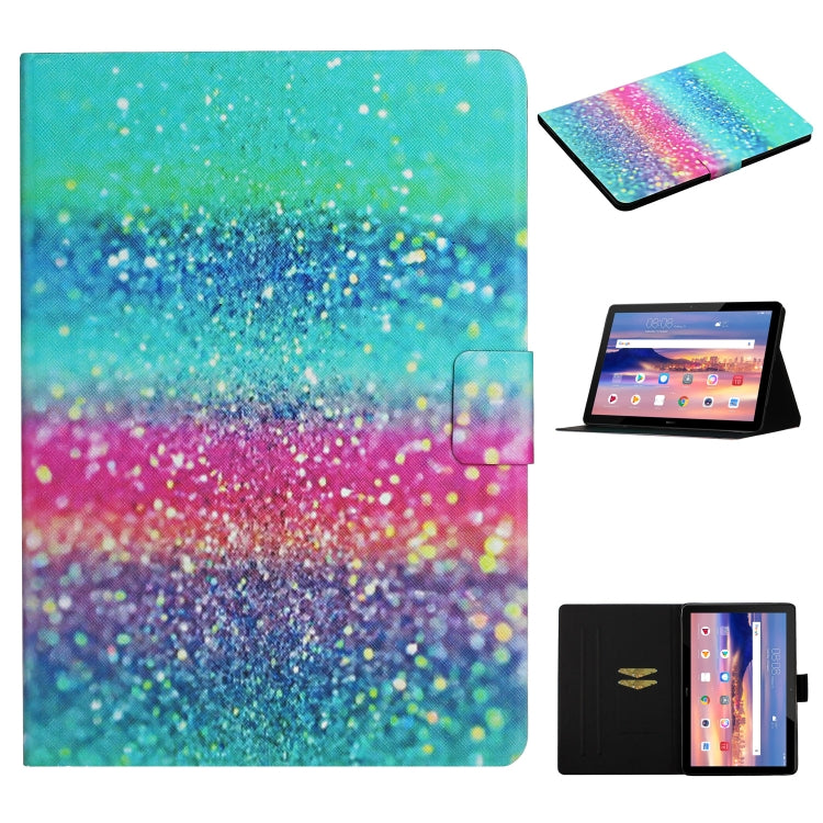 Colored Drawing Pattern Horizontal Flip Leather Case with Holder & Card Slots