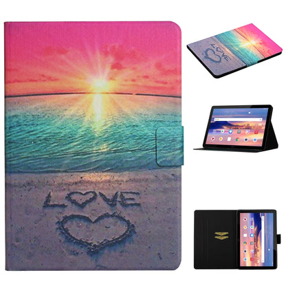 Colored Drawing Pattern Horizontal Flip Leather Case with Holder & Card Slots