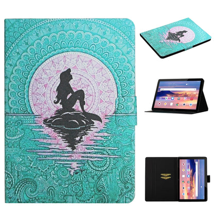Colored Drawing Pattern Horizontal Flip Leather Case with Holder & Card Slots