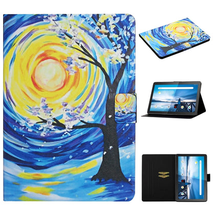 Colored Drawing Pattern Horizontal Flip Leather Case with Holder & Card Slots