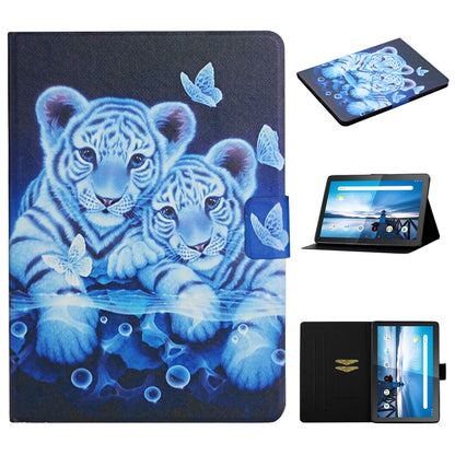 Colored Drawing Pattern Horizontal Flip Leather Case with Holder & Card Slots