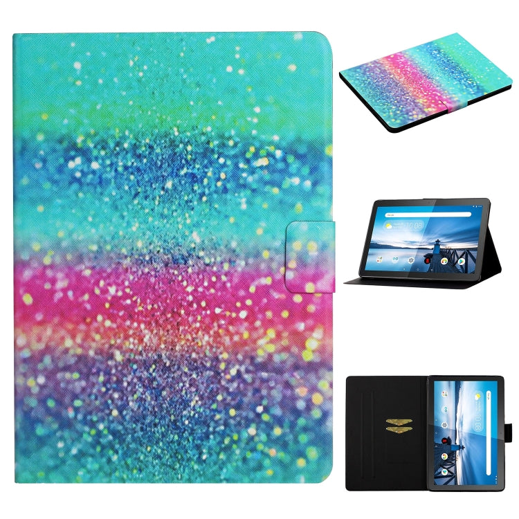 Colored Drawing Pattern Horizontal Flip Leather Case with Holder & Card Slots