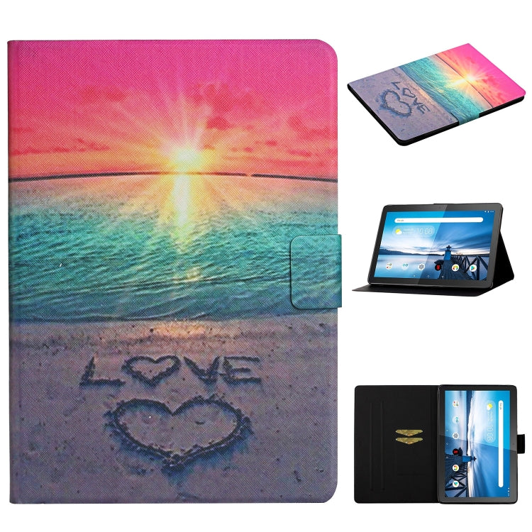 Colored Drawing Pattern Horizontal Flip Leather Case with Holder & Card Slots