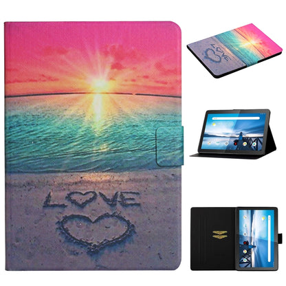Colored Drawing Pattern Horizontal Flip Leather Case with Holder & Card Slots