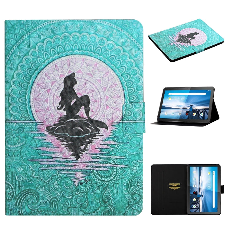 Colored Drawing Pattern Horizontal Flip Leather Case with Holder & Card Slots