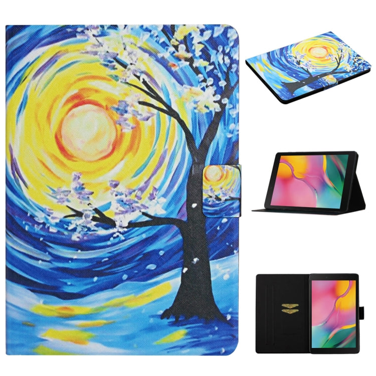 Colored Drawing Pattern Horizontal Flip Leather Case with Holder & Card Slots