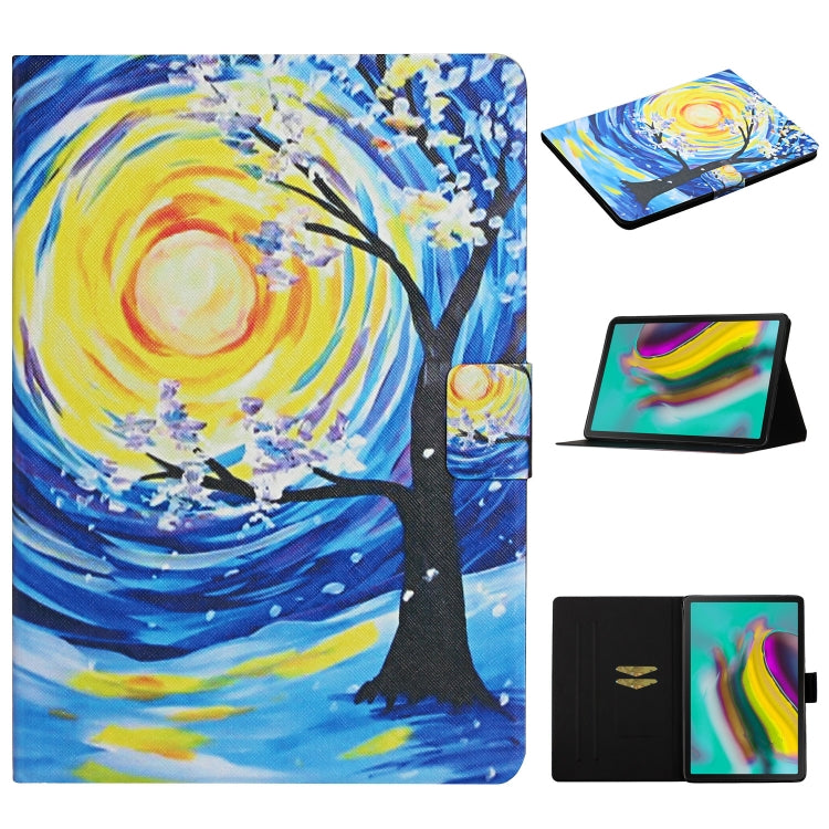 Colored Drawing Pattern Horizontal Flip Leather Case with Holder & Card Slots