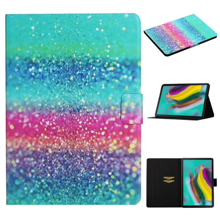 Colored Drawing Pattern Horizontal Flip Leather Case with Holder & Card Slots