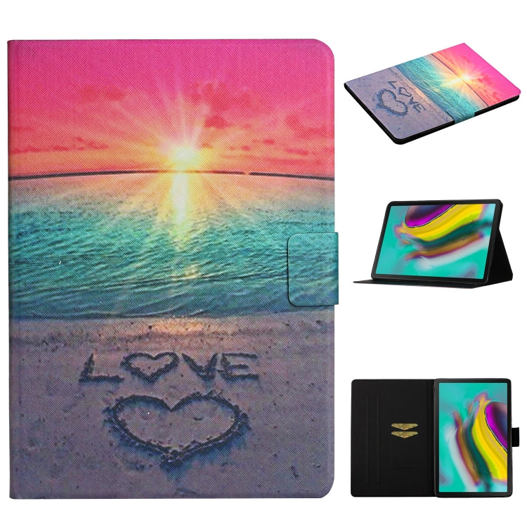 Colored Drawing Pattern Horizontal Flip Leather Case with Holder & Card Slots