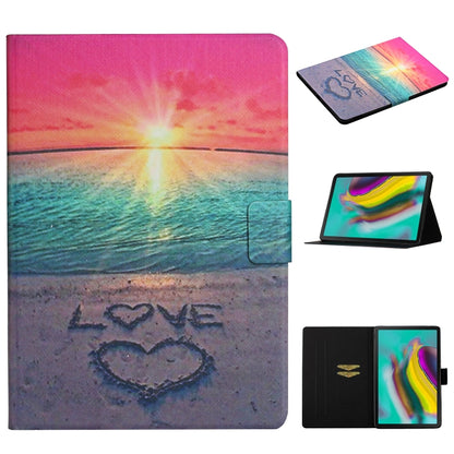 Colored Drawing Pattern Horizontal Flip Leather Case with Holder & Card Slots