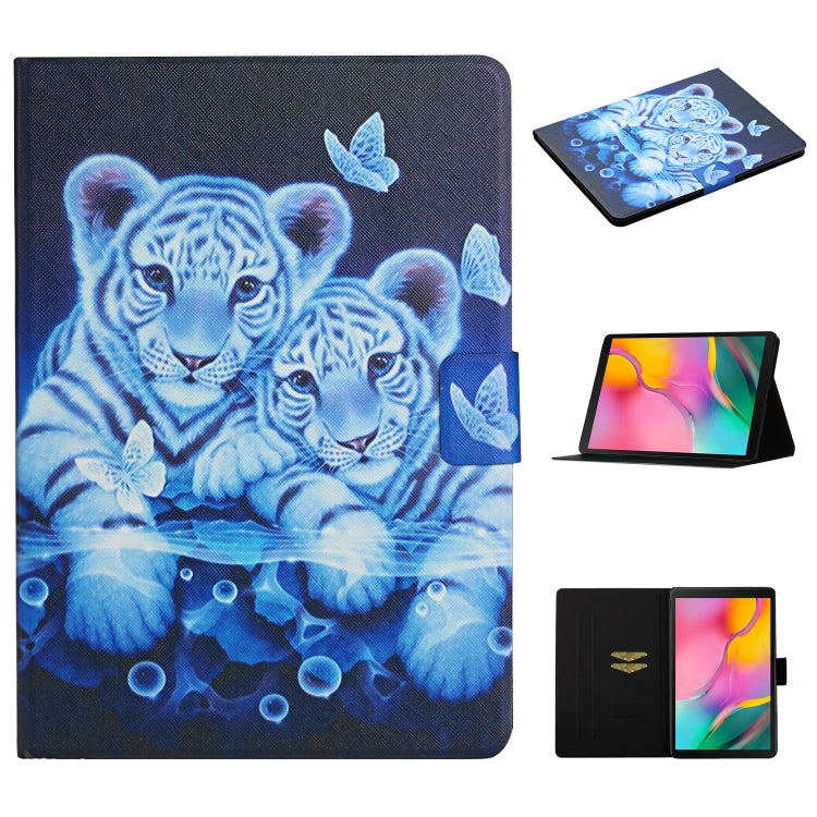 Colored Drawing Pattern Horizontal Flip Leather Case with Holder & Card Slots