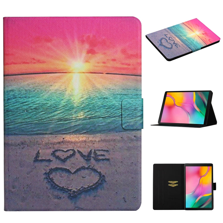 Colored Drawing Pattern Horizontal Flip Leather Case with Holder & Card Slots