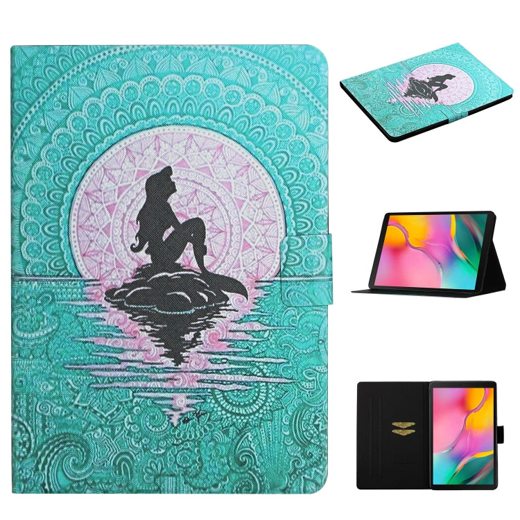 Colored Drawing Pattern Horizontal Flip Leather Case with Holder & Card Slots