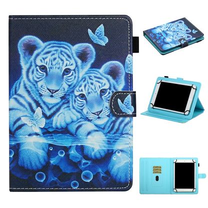Colored Drawing Pattern Horizontal Flip Leather Case with Holder & Card Slots