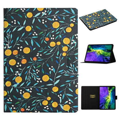 Flower Pattern Horizontal Flip Leather Case with Card Slots & Holder
