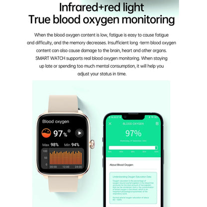 1.96 inch IP67 Waterproof Silicone Band Smart Watch