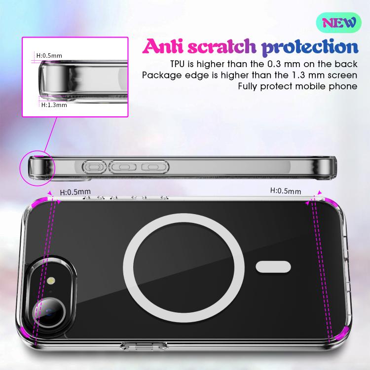 MagSafe Clear Acrylic PC +TPU Phone Case, For iPhone 16e, For iPhone 16 Pro Max, For iPhone 16 Pr...