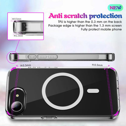 MagSafe Clear Acrylic PC +TPU Phone Case, For iPhone 16e, For iPhone 16 Pro Max, For iPhone 16 Pr...