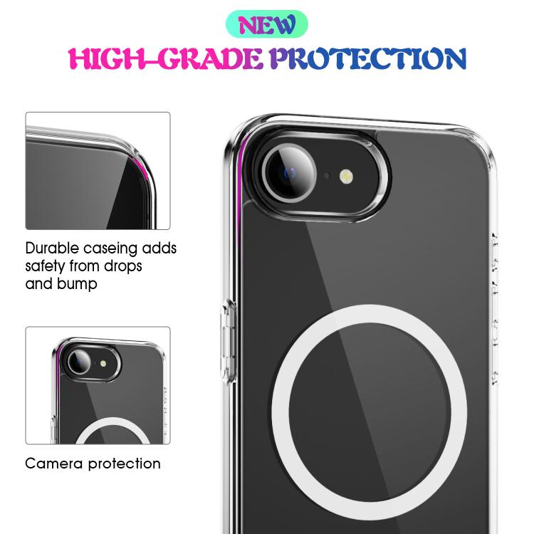 MagSafe Clear Acrylic PC +TPU Phone Case, For iPhone 16e, For iPhone 16 Pro Max, For iPhone 16 Pr...