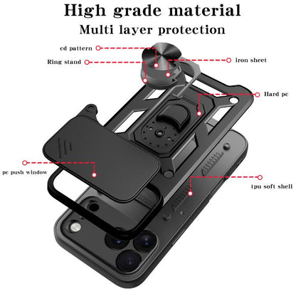 Sliding Camera Cover Design TPU+PC Phone Case