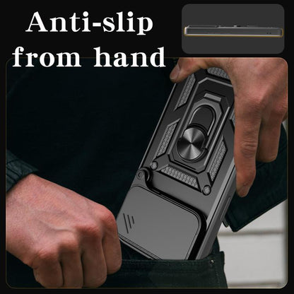 Sliding Camera Cover Design TPU+PC Phone Case