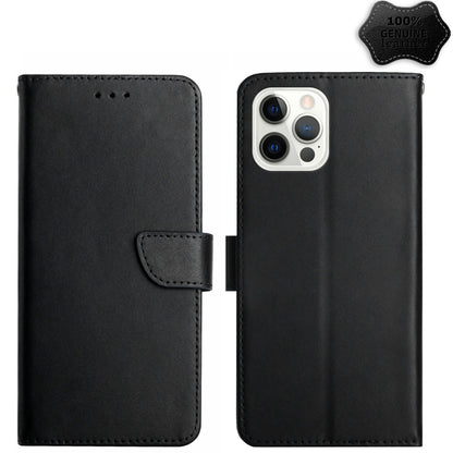 Genuine Leather Fingerprint-proof Flip Phone Case, For iPhone 16 Pro Max, For iPhone 16 Pro������...