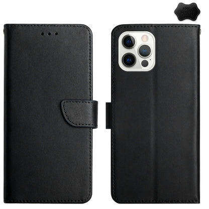 Genuine Leather Fingerprint-proof Flip Phone Case, For iPhone 16 Pro Max, For iPhone 16 Pro������...
